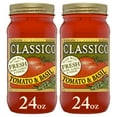 thumbnail image 1 of (2 pack) Classico Tomato & Basil Pasta Sauce, 24 oz Jar, 1 of 33