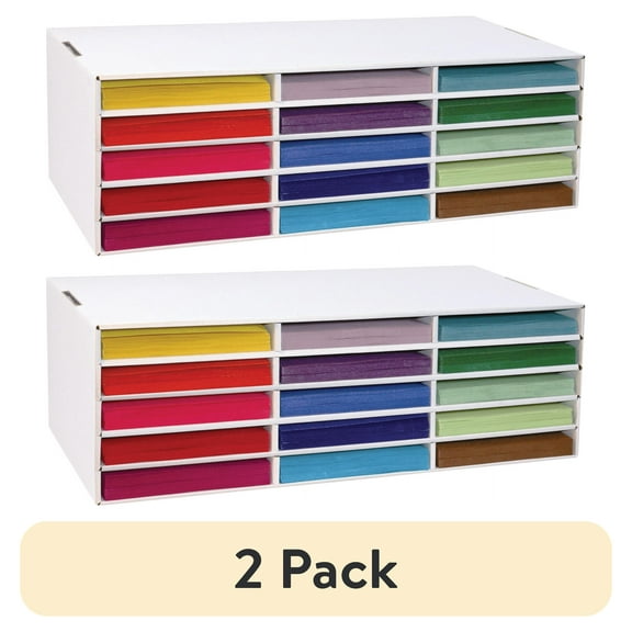 Classroom Keepers 15-Compartment File & Paper Sorter, White