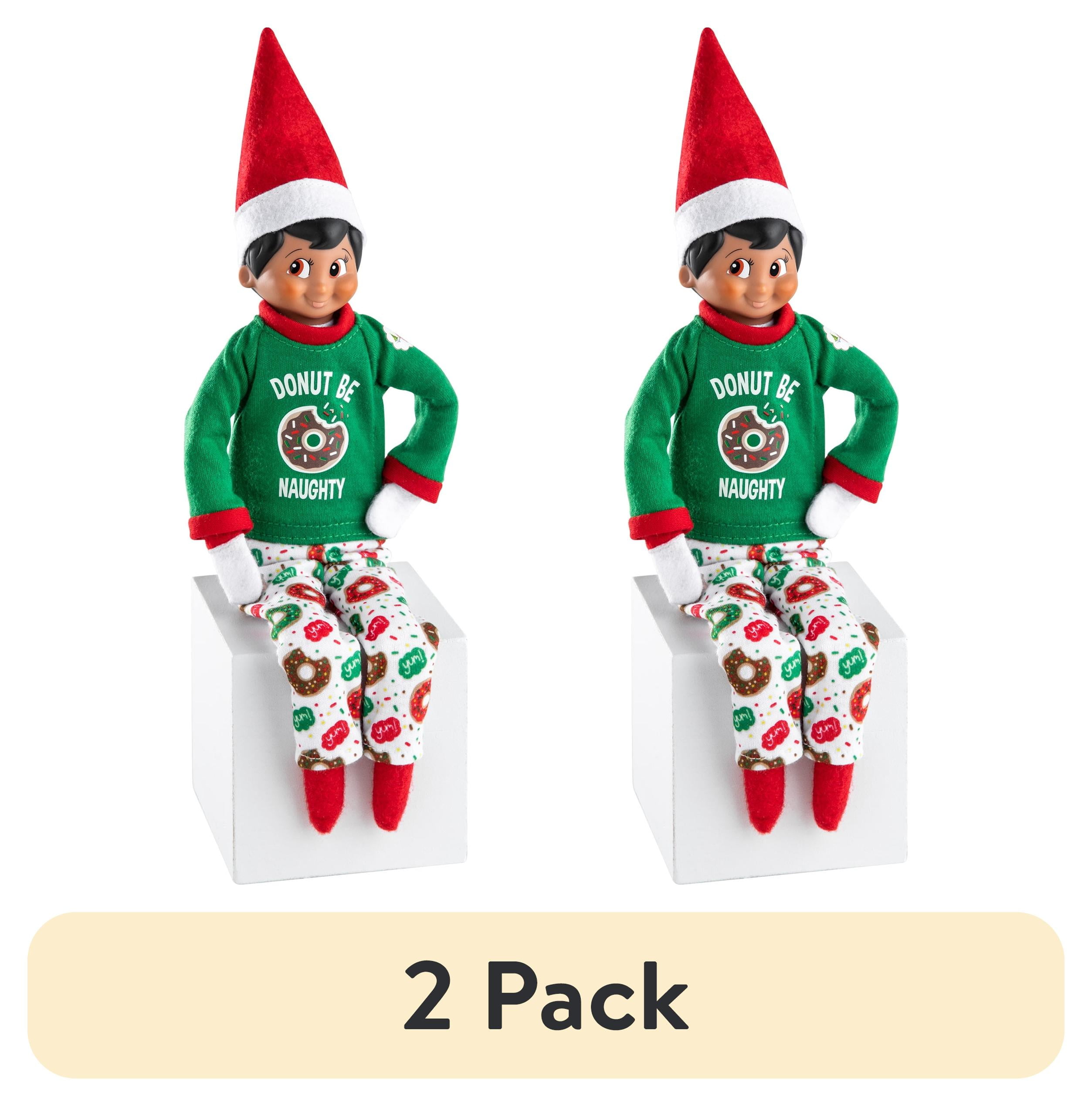 Mens Dirty Elf Costume Claus Couture Scout Elf Donut Be Naughty PJs