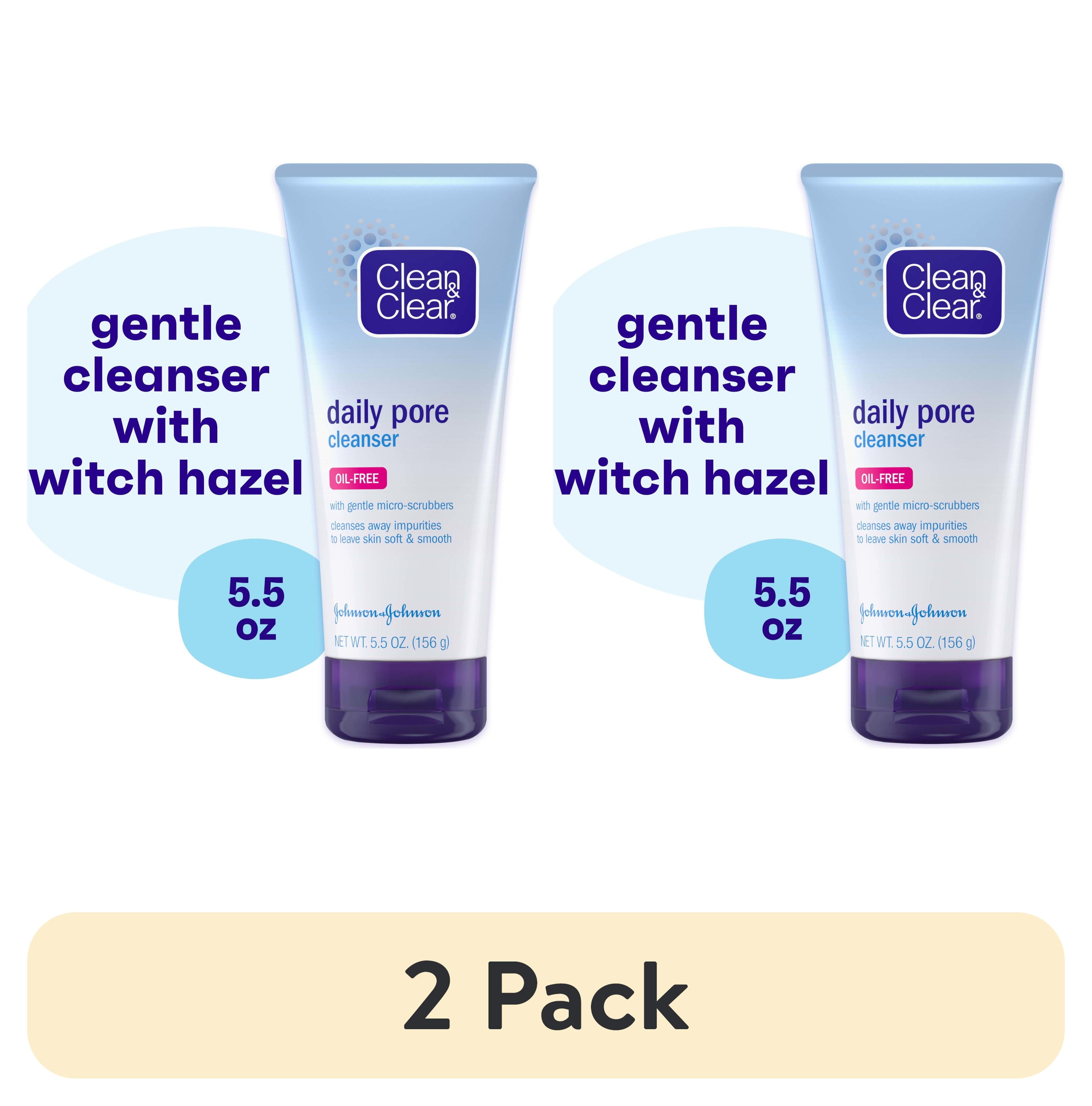 (2 pack) Clean & Clear Daily Pore Facial Cleanser for Acne-Prone Skin, 5 fl. oz
