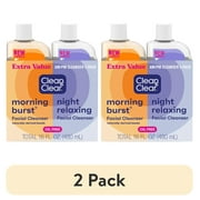 2 pack Clean & Clear Day and Night Acne Face Wash, Oil-Free, 8 fl oz 2 Pack
