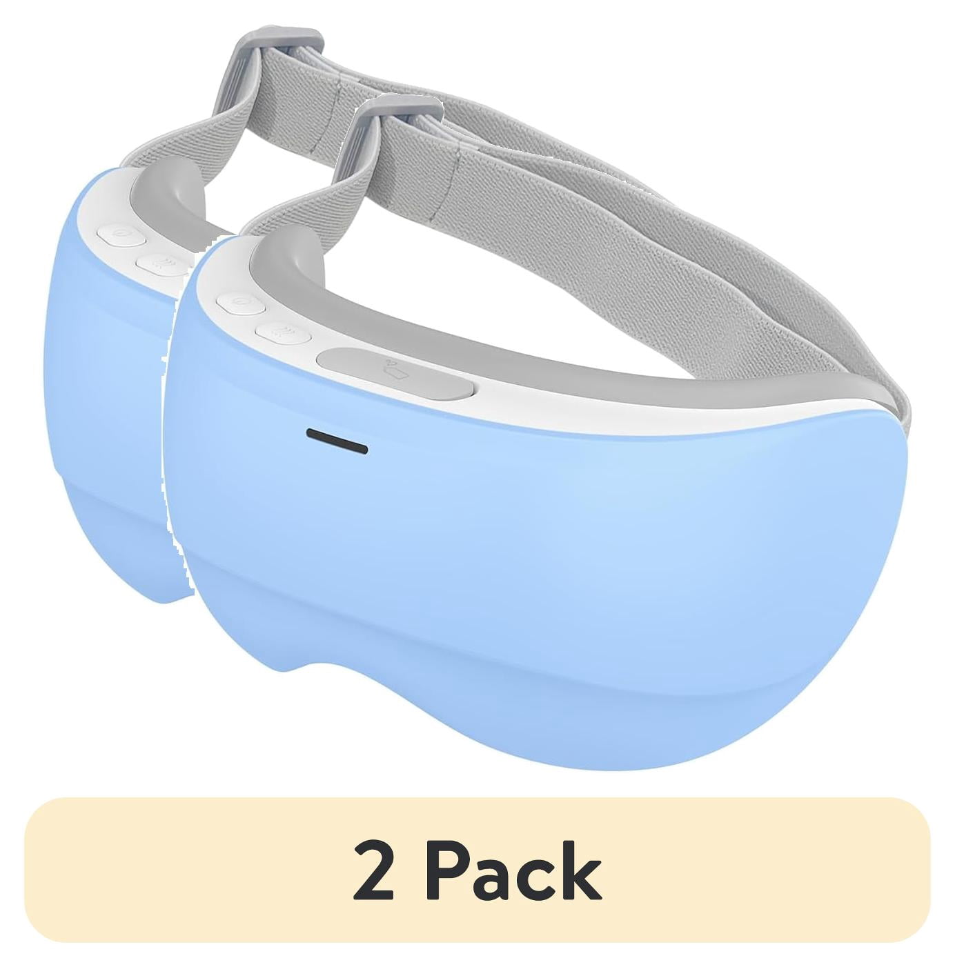 (2 pack) CleanEze Eye Revive Mist Eye Mask with Warm, Cool and Low Mist Settings, Bluetooth Audio, Adjustable Head Strap and USB Rechargeable Design, Gift