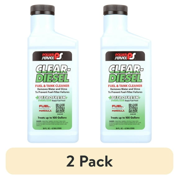 (2 pack) Clear Diesel Fuel and Tank Cleaner