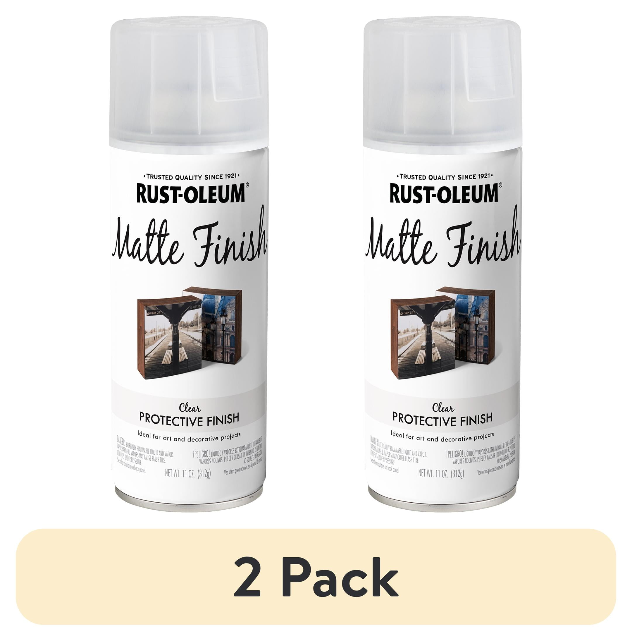 (2 pack) Clear, Rust-Oleum Specialty Matte Finish Spray Paint-267028, 11 oz
