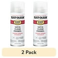 thumbnail image 1 of (2 pack) Clear, Rust-Oleum Stops Rust Protective Enamel Satin Spray Paint-285092, 12 oz, 1 of 12