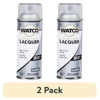 (2 pack) Clear, Watco Lacquer Semi-Gloss Wood Finish Spray-302657, 11.25 oz