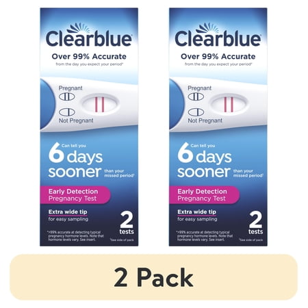 (2 pack) Clearblue Early Detection Pregnancy Test, 2 Count