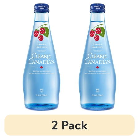 (2 pack) Clearly Canadian, Sparkling Water, Country Raspberry, 11 oz