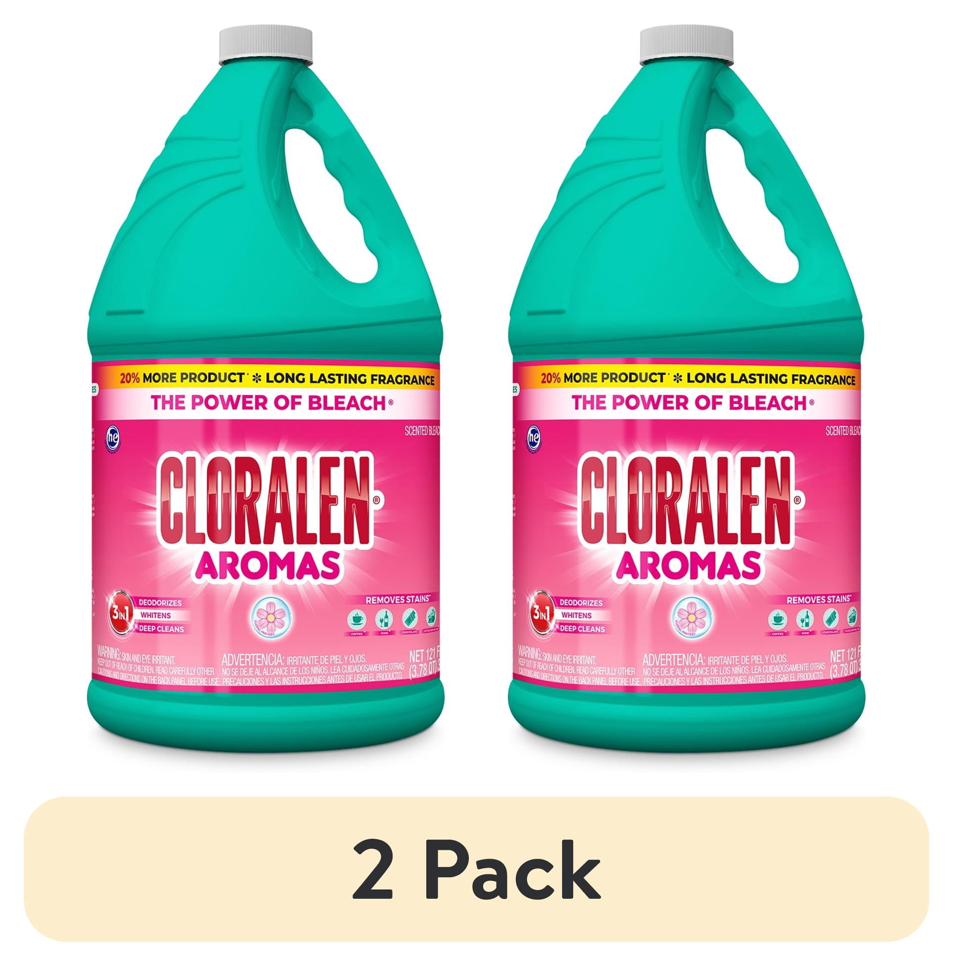(2 pack) Cloralen No-Splash Liquid Scented Bleach, All Purpose Cleaner - Floral Scent, 121 fl oz