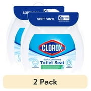 (2 pack) Clorox Antimicrobial Round Soft Cushioned Toilet Seat