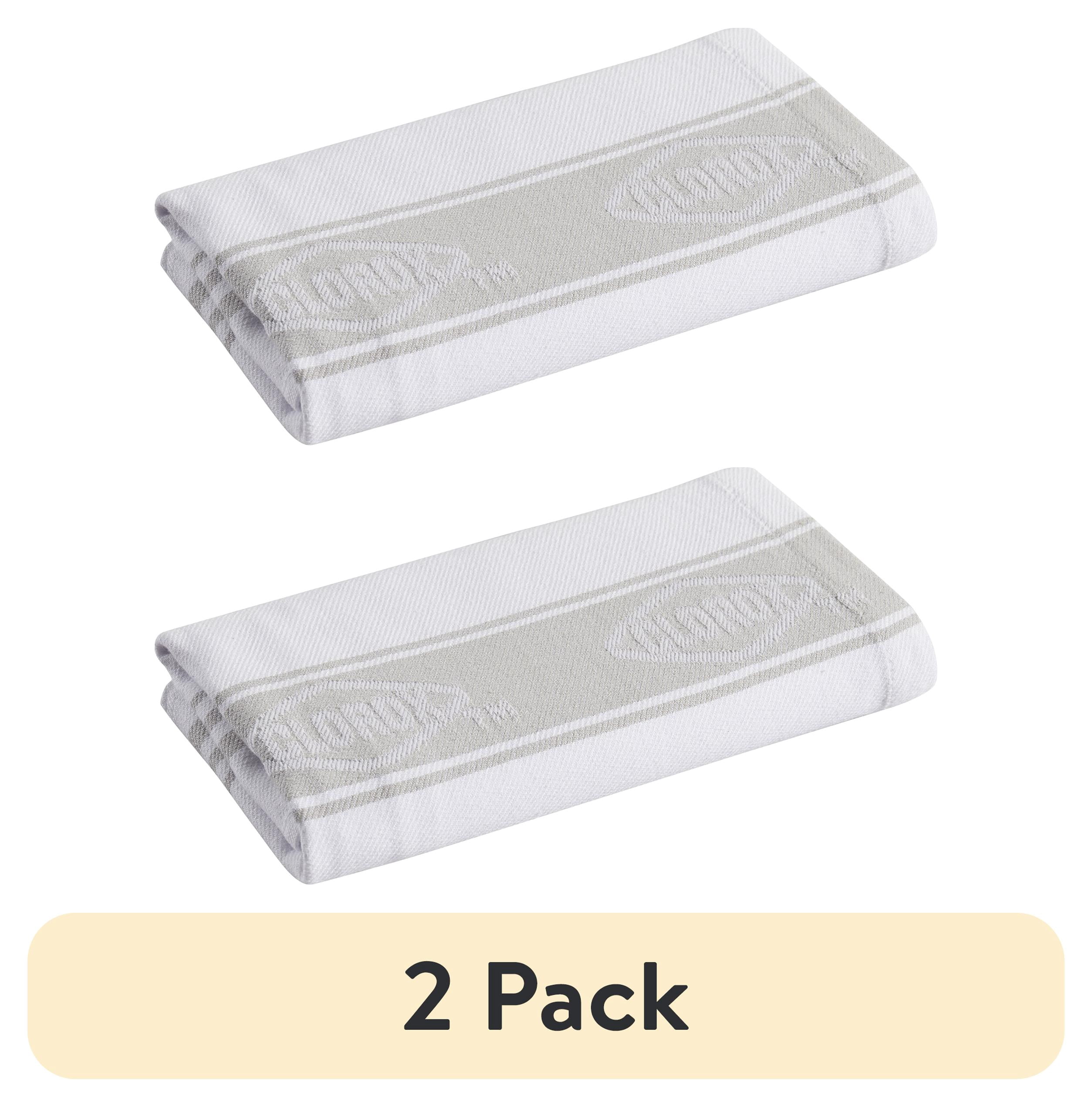 (2 pack) Clorox Cotton Kitchen Towel 1 Pack, Durable for Cooking, Drying Dishes, Cleaning - (15" x 25") Gray