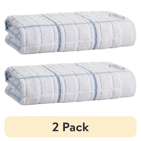(2 pack) Clorox Cotton Kitchen Towel 1 Pack, for Cooking, Drying Dishes, Cleaning - (16" x 26") Blue