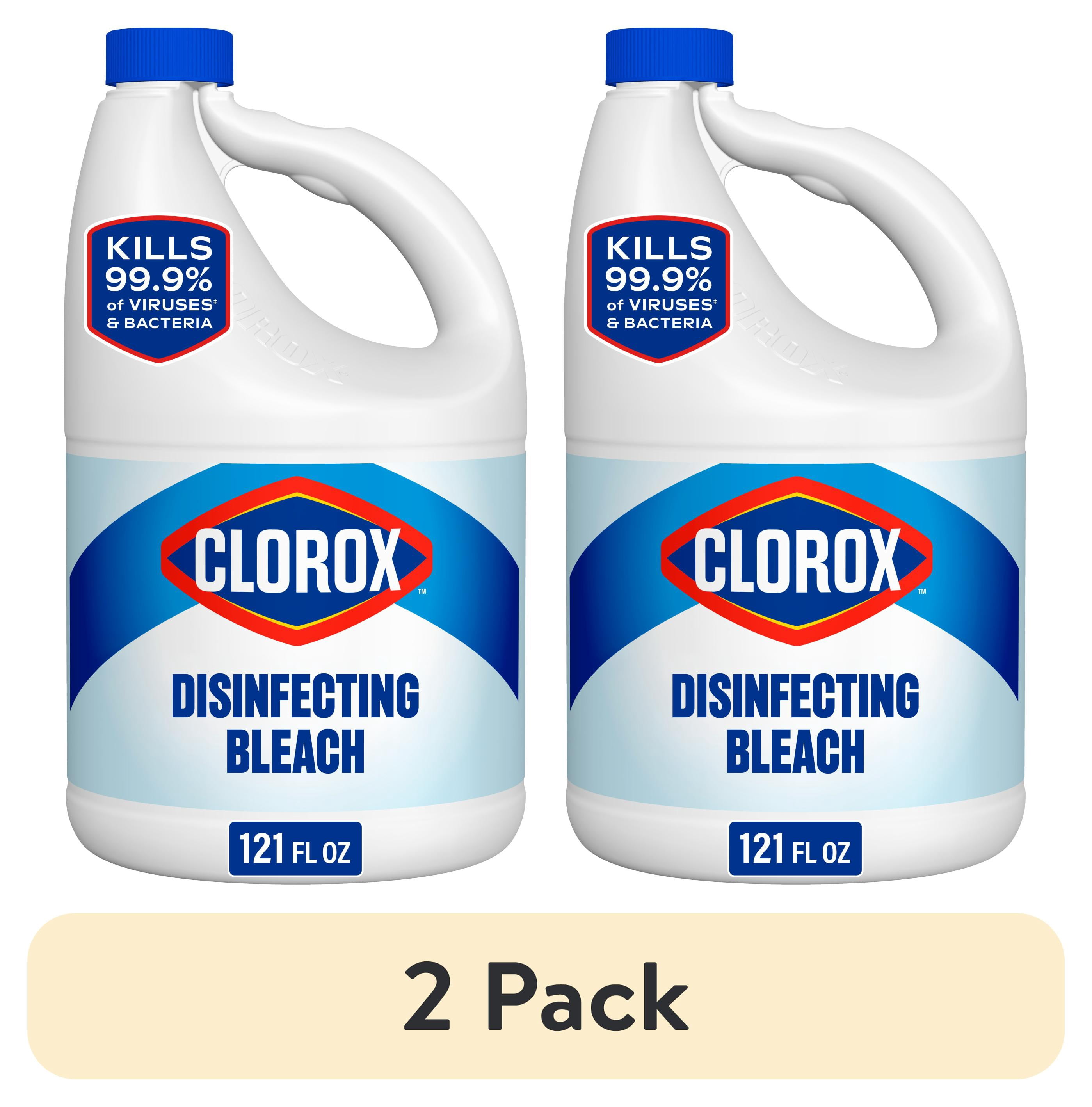 (2 pack) Clorox Disinfecting Liquid Bleach Cleaner, Regular Scent, 121 fl oz