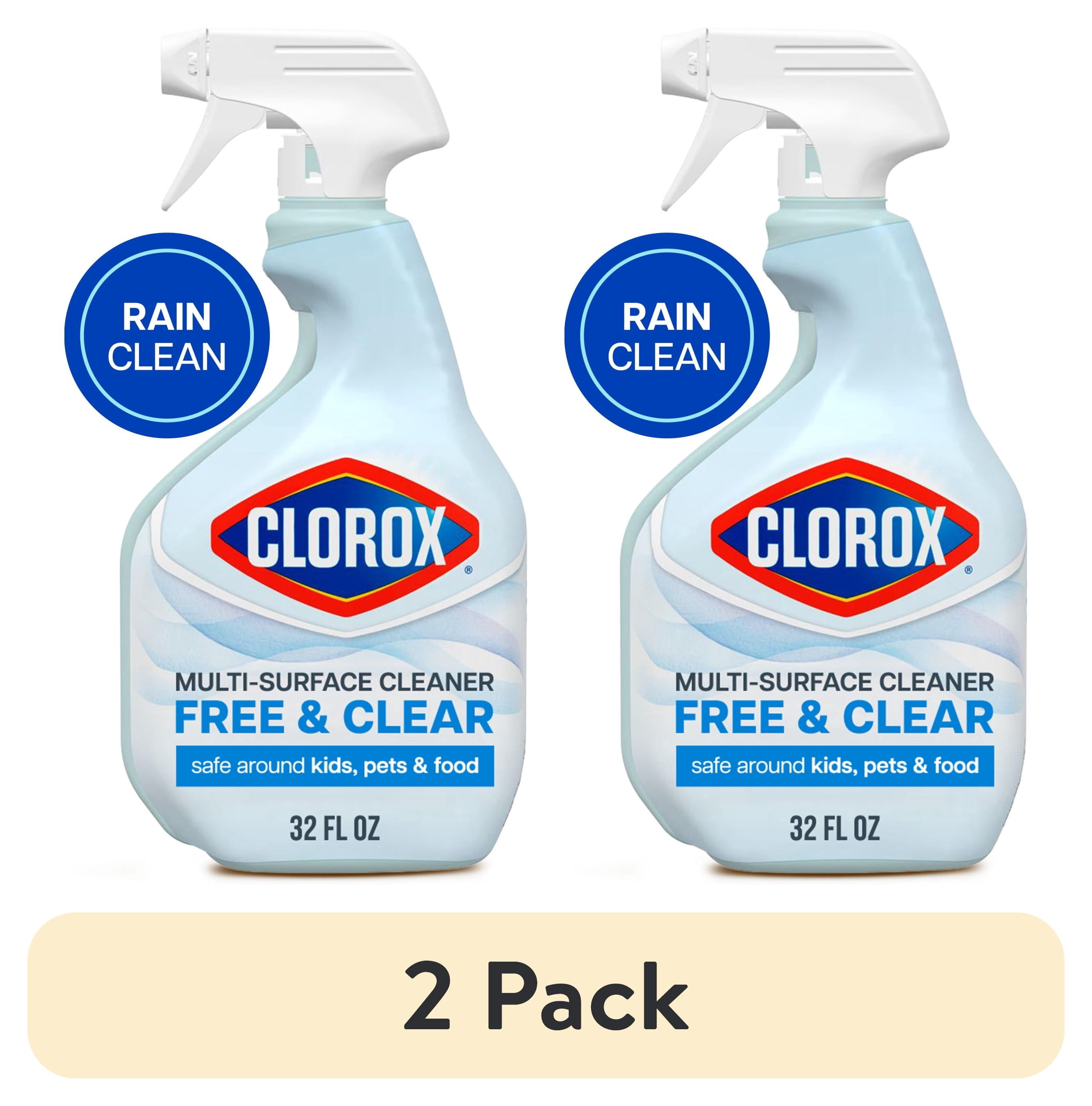 (2 pack) Clorox Free & Clear Multi Surface Cleaner, Spray Bottle, Fragrance Free, 32 fl oz