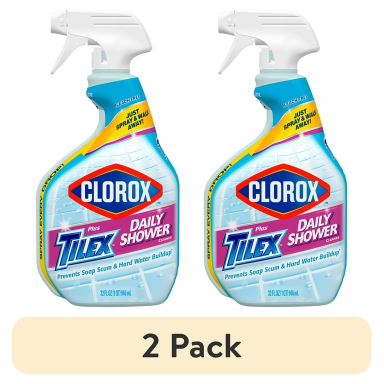 2 pack) Clorox Plus Tilex Daily Shower Cleaner and Bathroom Spray