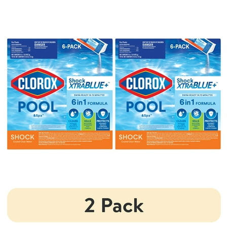 (2 pack) Clorox Pool&Spa 6pk Shock Xtrablue2