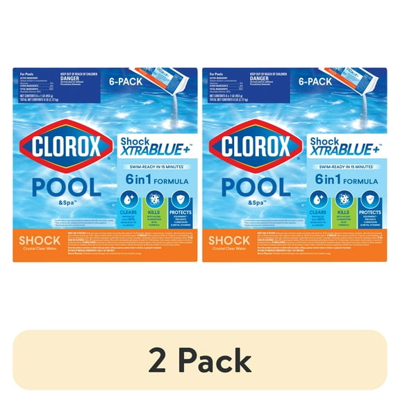 (2 pack) Clorox Pool&Spa 6pk Shock Xtrablue2