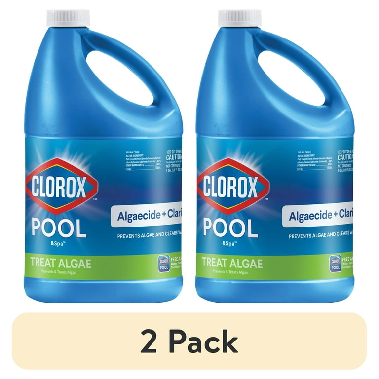 2 pack) Clorox Pool&Spa Algaecide + Clarifier - Walmart.com