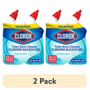 4 pack Clorox Toilet Bowl Cleaner Clinging Bleach Gel, Ocean Mist, 24 fl oz, 2 Pack