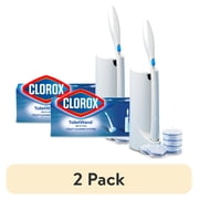 2 pack 2 pack Clorox ToiletWand All in One Toilet Cleaning System, ToiletWand, Storage Caddy and 6 Refills