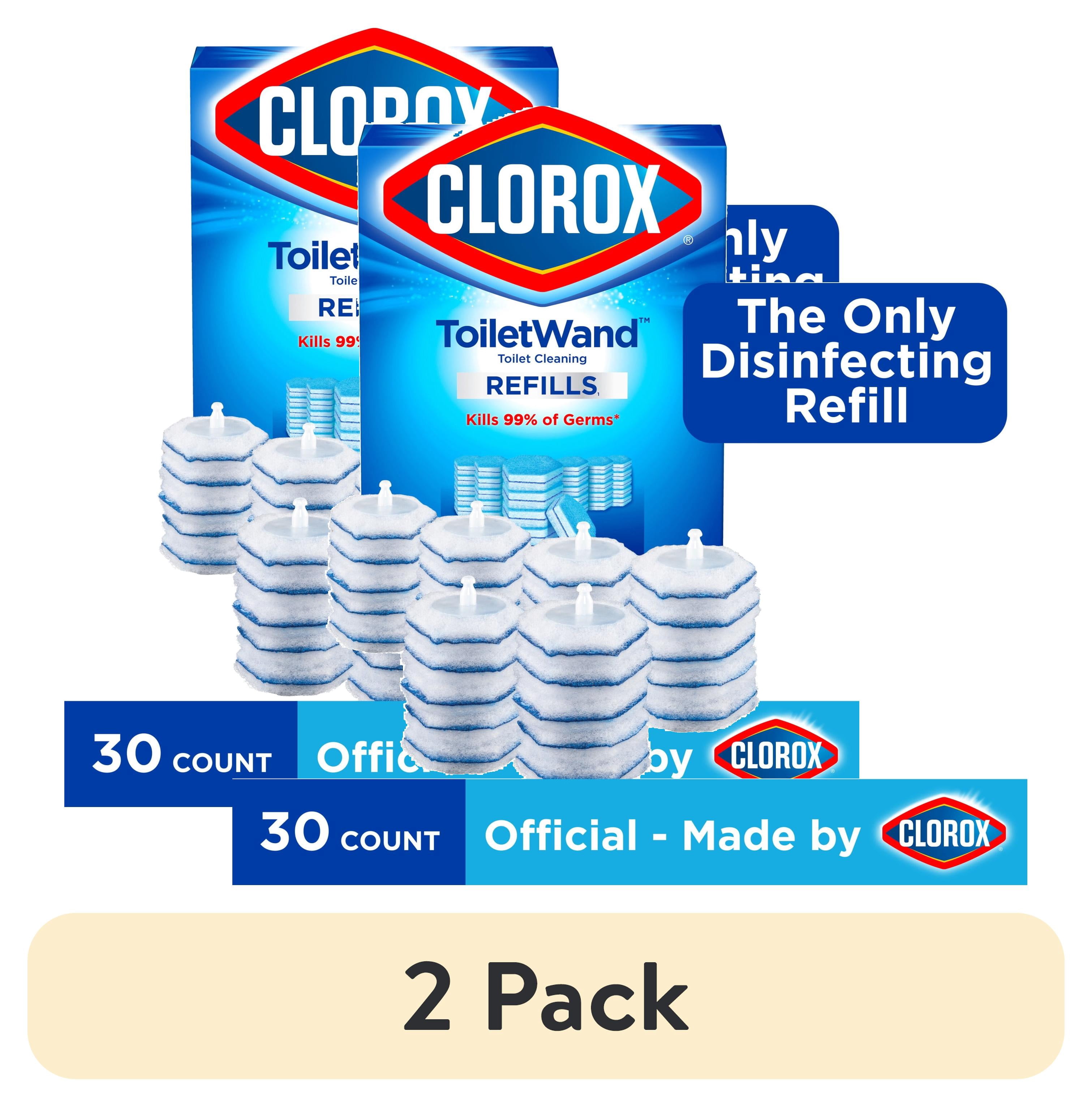 (2 pack) Clorox ToiletWand Toilet Cleaning Refills, Super Value Pack, 30 Count