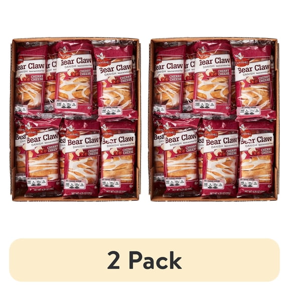 (2 pack) Cloverhill Cherry and Cheese Danish - 12 ct. 4.25 Ounce (Pack of 12)