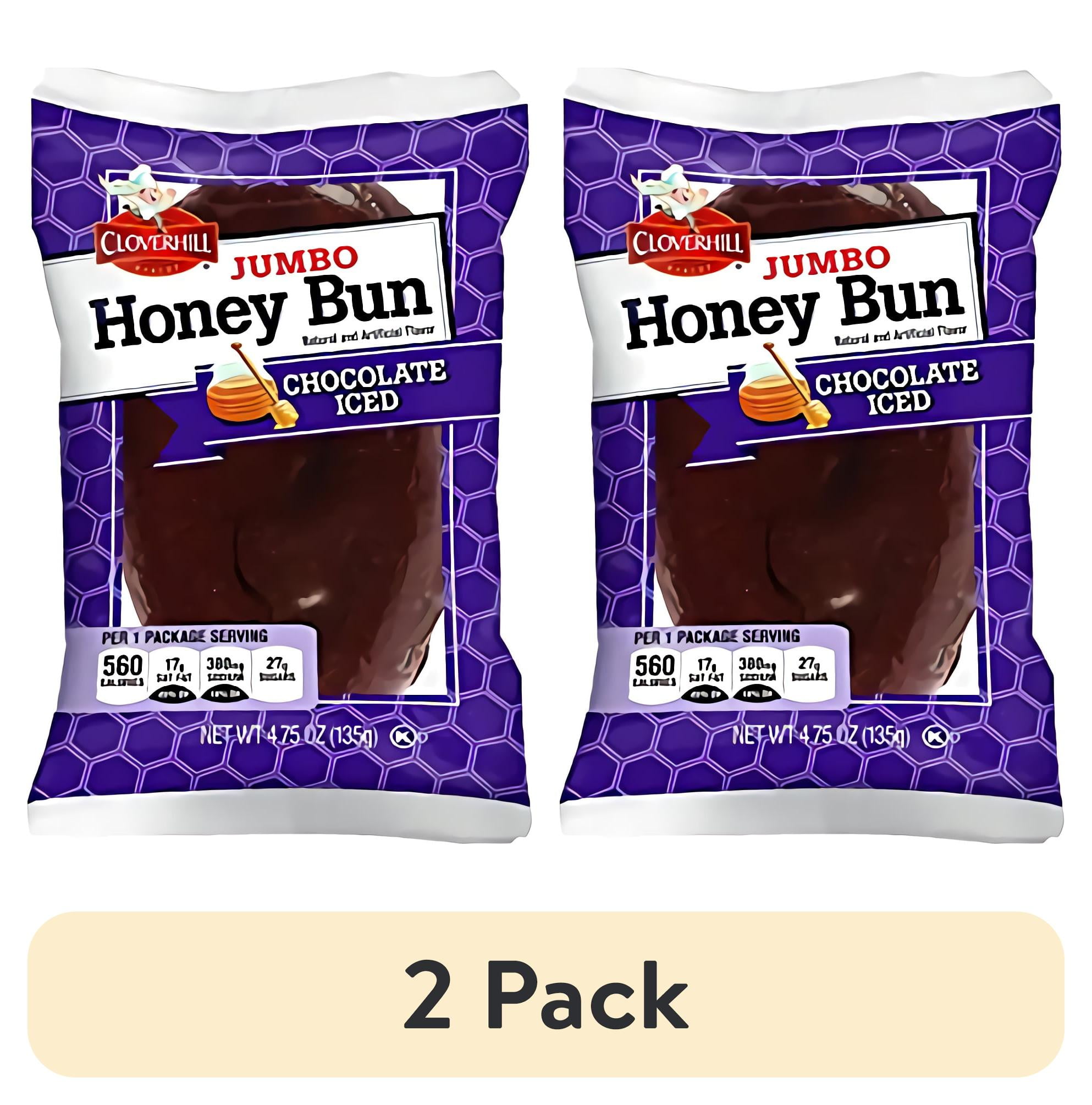 Cloverhill Jumbo Chocolate Iced Honey Bun & Jumbo Glazed Honey Bun