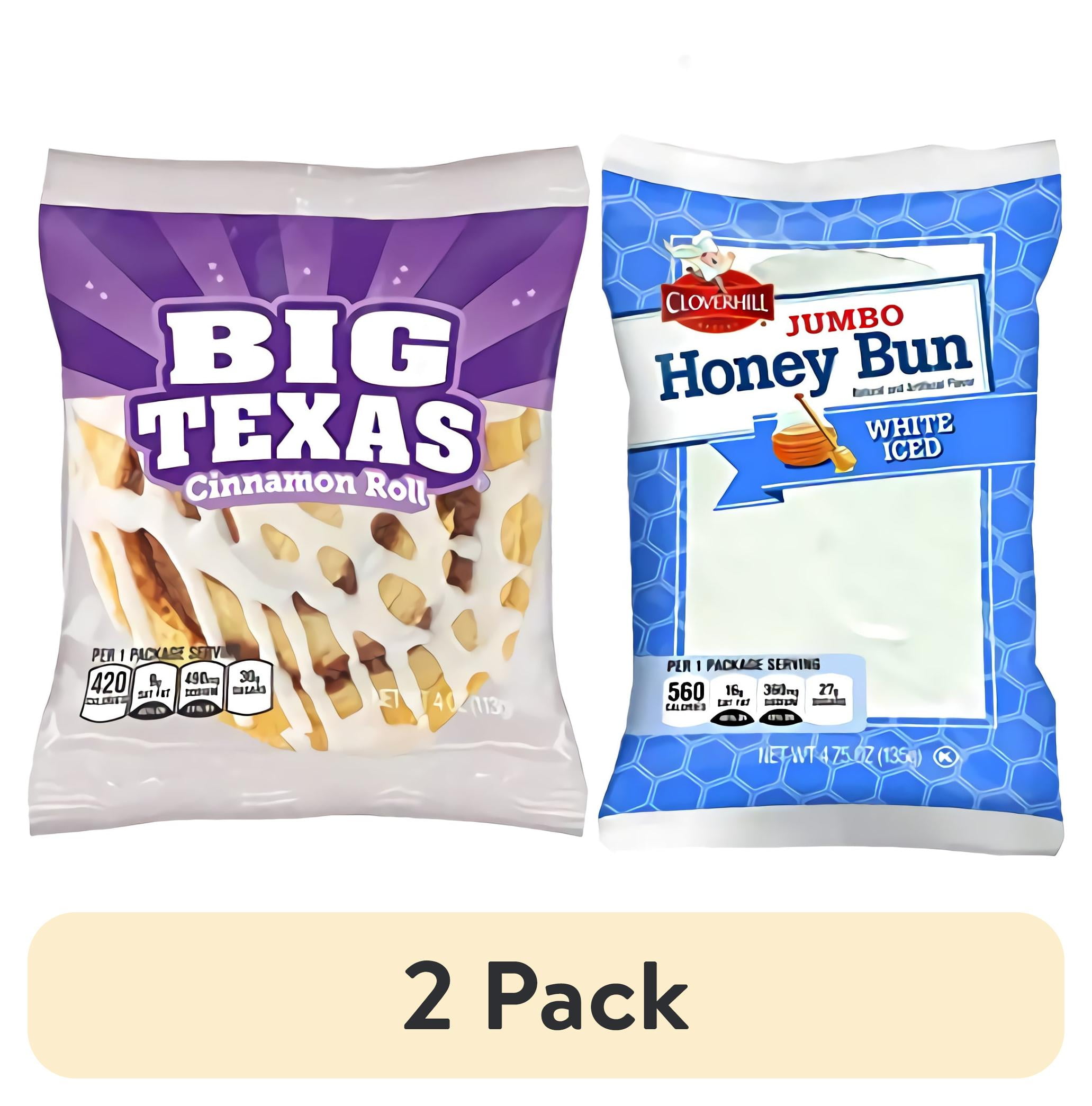 Cloverhill Jumbo White Iced Honey Bun & Big Texas Cinnamon Roll
