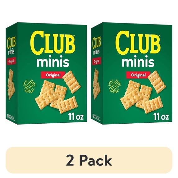 (2 pack) Club Minis Crackers, Lunch Snack, Original, 11oz Box