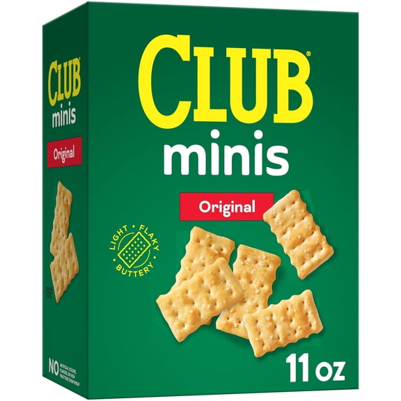 2 Pack Club Minis Crackers, Lunch Snack, Original, 11oz Box