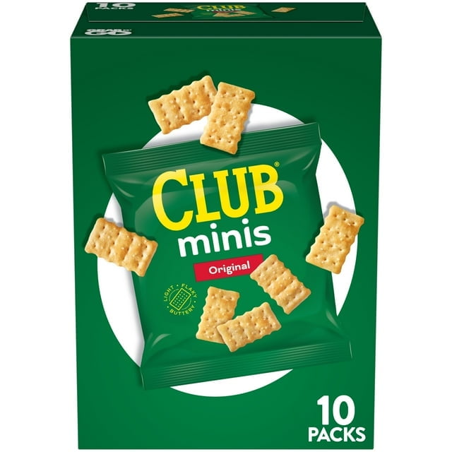 (2 pack) Club Minis Original Mini Crackers, Lunch Snacks, 10 Count