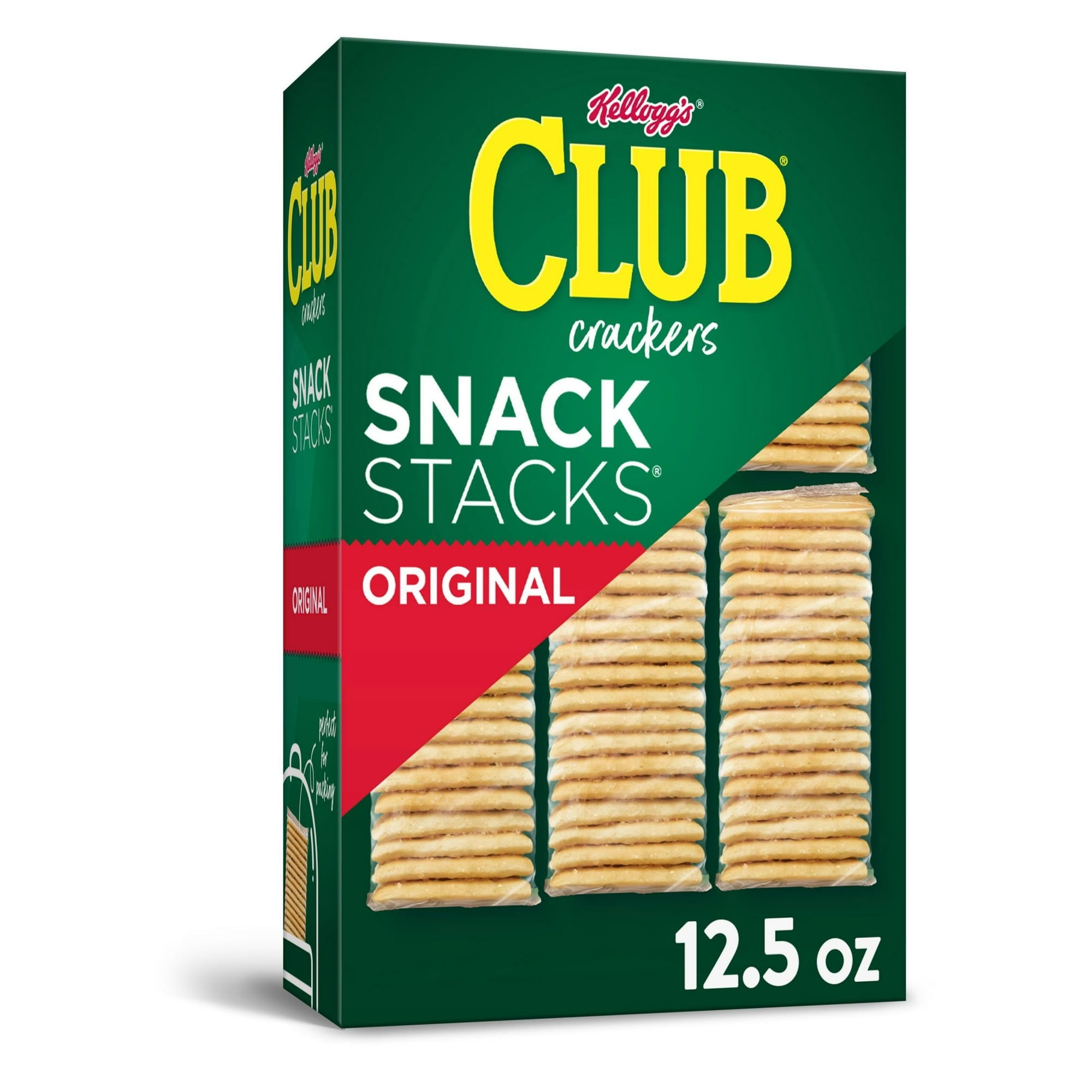 (2 pack) Club Snack Stacks Original Crackers, Lunch Snacks, 6 Count