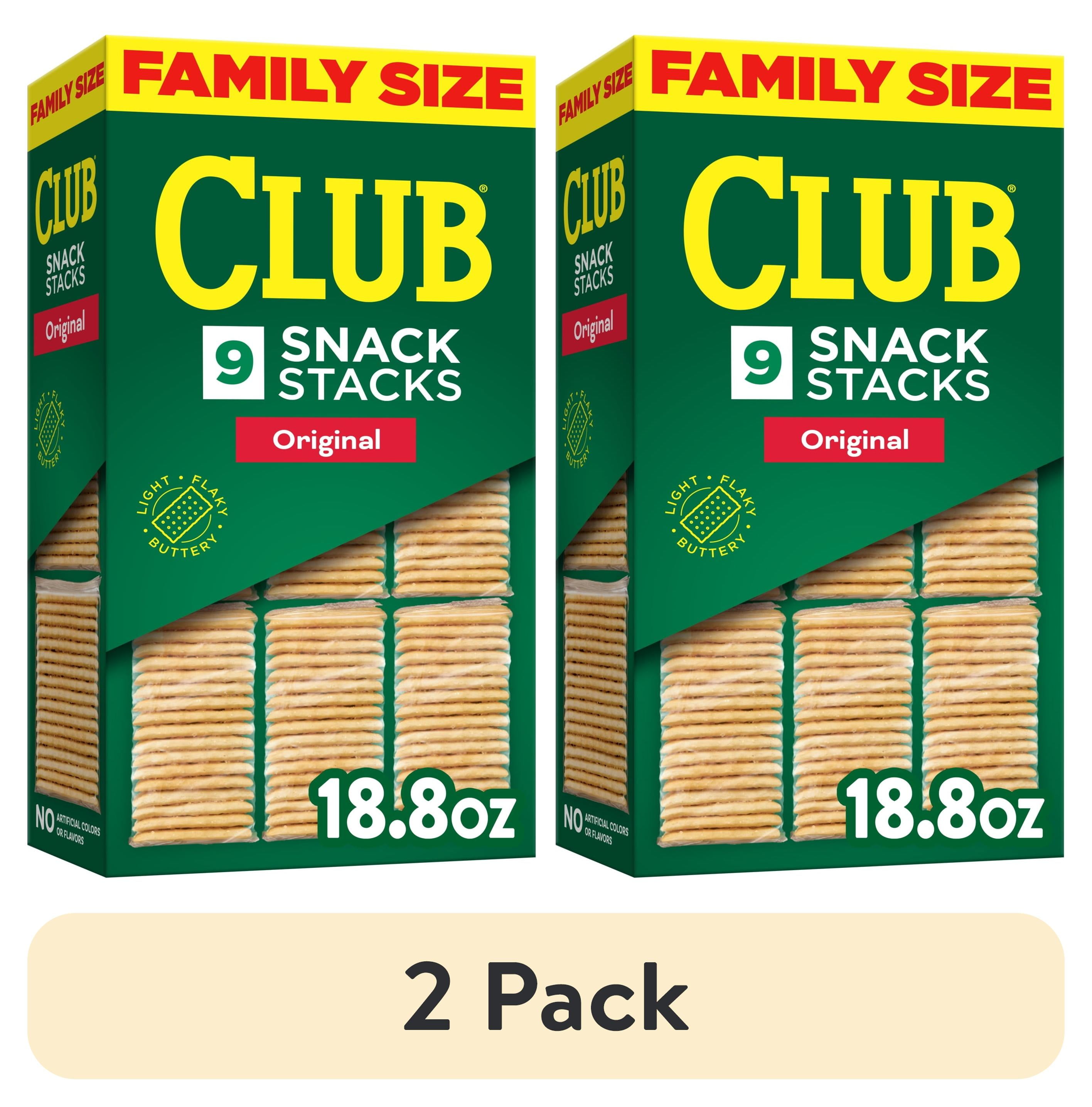 (2 pack) Club Snack Stacks Original Crackers, Lunch Snacks, 9 Count