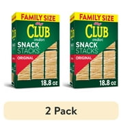 (2 pack) Club Snack Stacks Original Crackers, Lunch Snacks, 9 Count