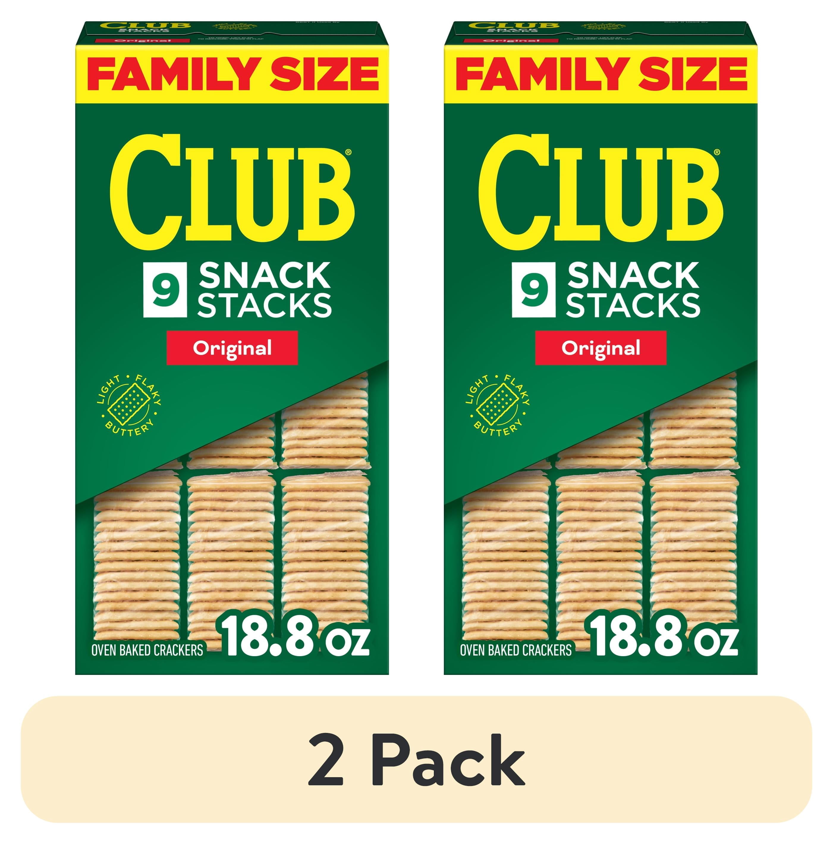 (2 pack) Club Snack Stacks Original Crackers, Lunch Snacks, 9 Count