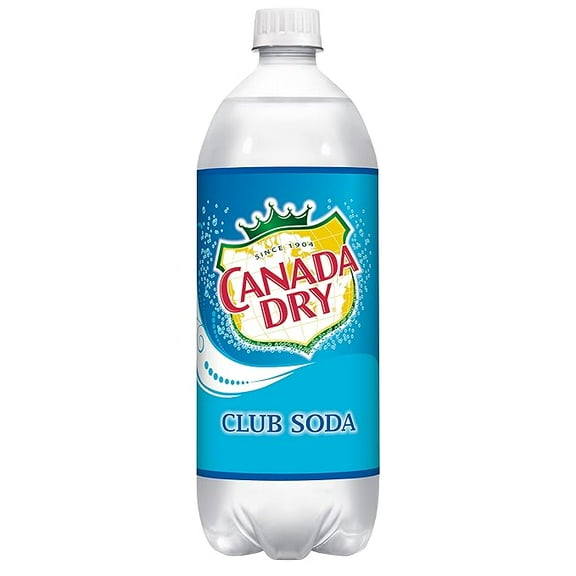 (2 pack) Club Soda, 1 Liter Bottle