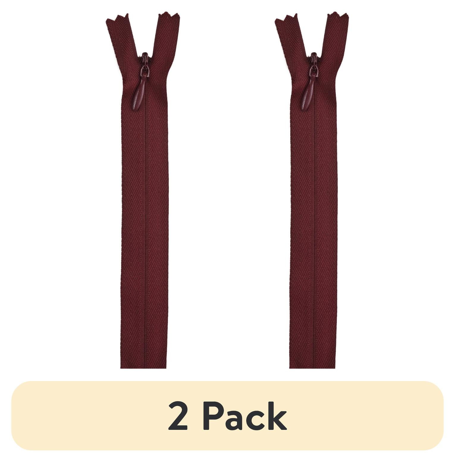 (2 pack) Coats & Clark 22" Polyester All Purpose Barberry Sewing Zipper, 1 Each