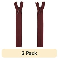 (2 pack) Coats & Clark 22" Polyester All Purpose Barberry Sewing Zipper, 1 Each