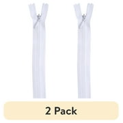 2 pack Coats & Clark 9 Polyester All Purpose White Zipper, 1 Each