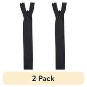 2 pack Coats & Clark Polyester 14 All Purpose Black Zipper, 1 Each