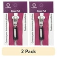 thumbnail image 1 of (2 pack) Coats & Clark Zipper Pulls, Metal, Black Rubber & Silver, 1 of 3