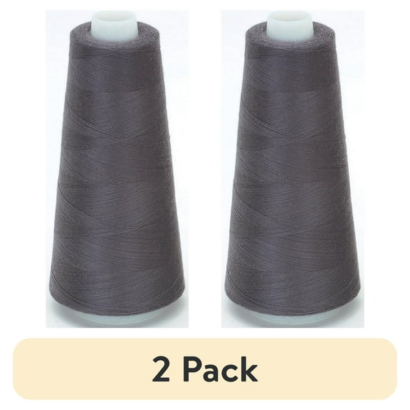 (2 pack) Coats Surelock Overlock Thread 3,000yd-Oxford Gray
