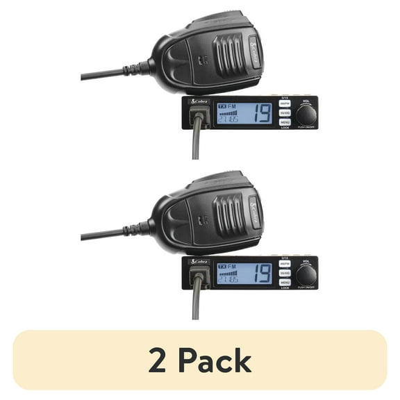 (2 pack) Cobra 19 ULTRA 6 AM/FM Recreational CB Radio, Ultra-Compact Full Featured, 40-Channels (New)