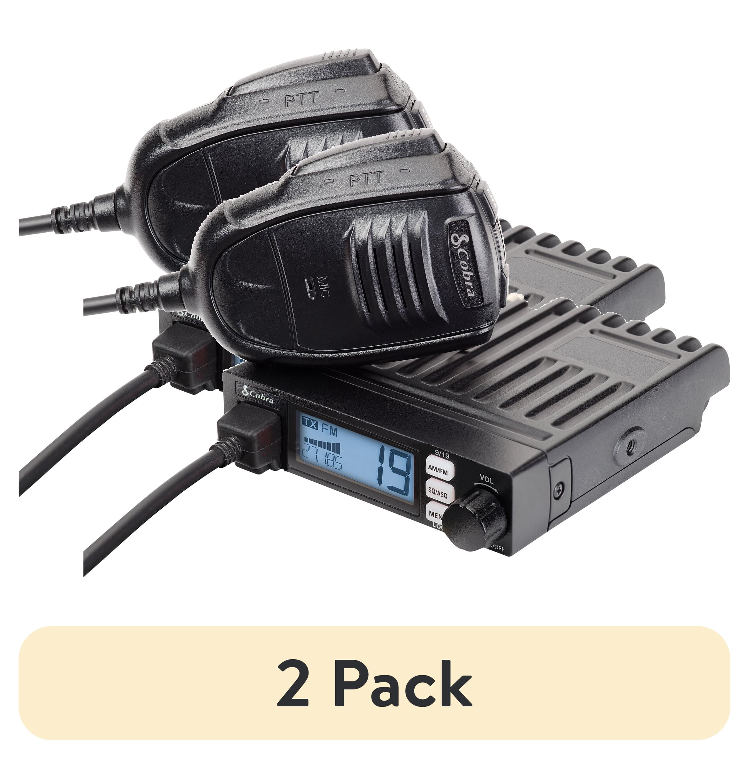 (2 pack) Cobra Cobra 19 Ultra 6 AM/FM CB Radio, Ultra-Compact 40-Channel Recreational Mobile Radio with LCD Display & VOX