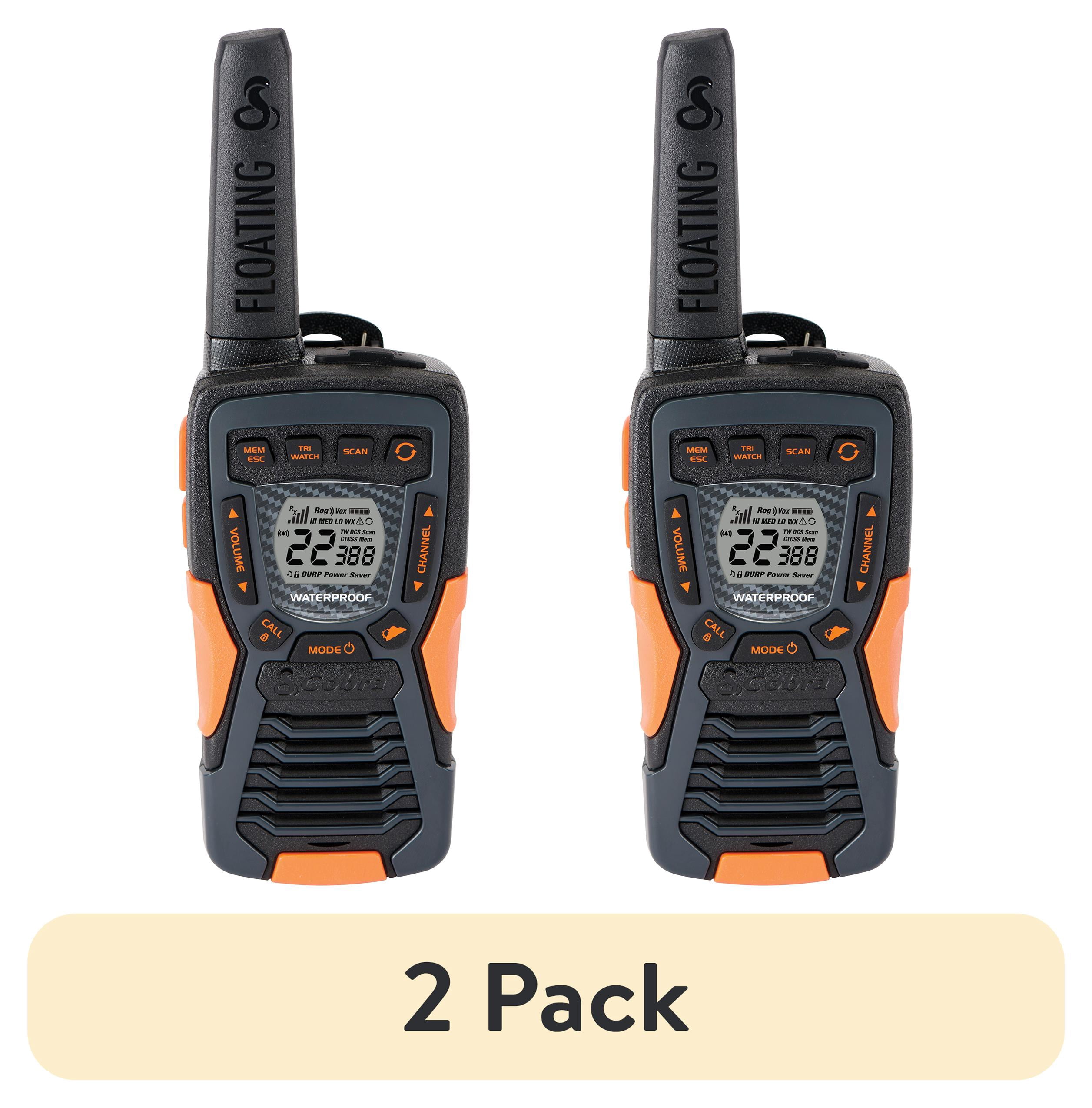 (2 pack) Cobra ACXT1037R FLT Floating Waterproof Walkie Talkies 2-Pack, 22-Channel Two-Way Radios