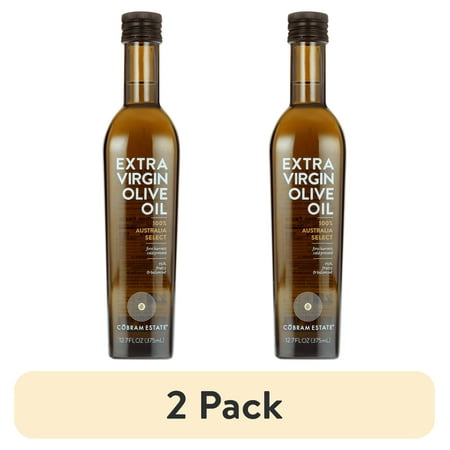 (2 pack) Cobram Estate 100% Australia Select Extra Virgin Olive Oil, 12.7 fl oz Bottle – First Harvest Cold Pressed, Easy-Pour Cooking Oil