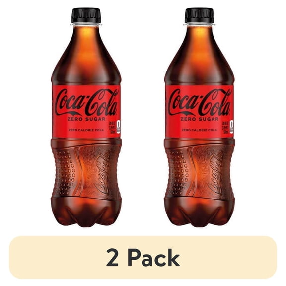 (2 pack) Coca-Cola Coke Zero 20 fl. oz. - Pack of 2