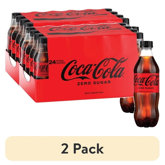 (2 pack) Coca-Cola Zero Sugar, 16.9 Ounce (24 Pack)