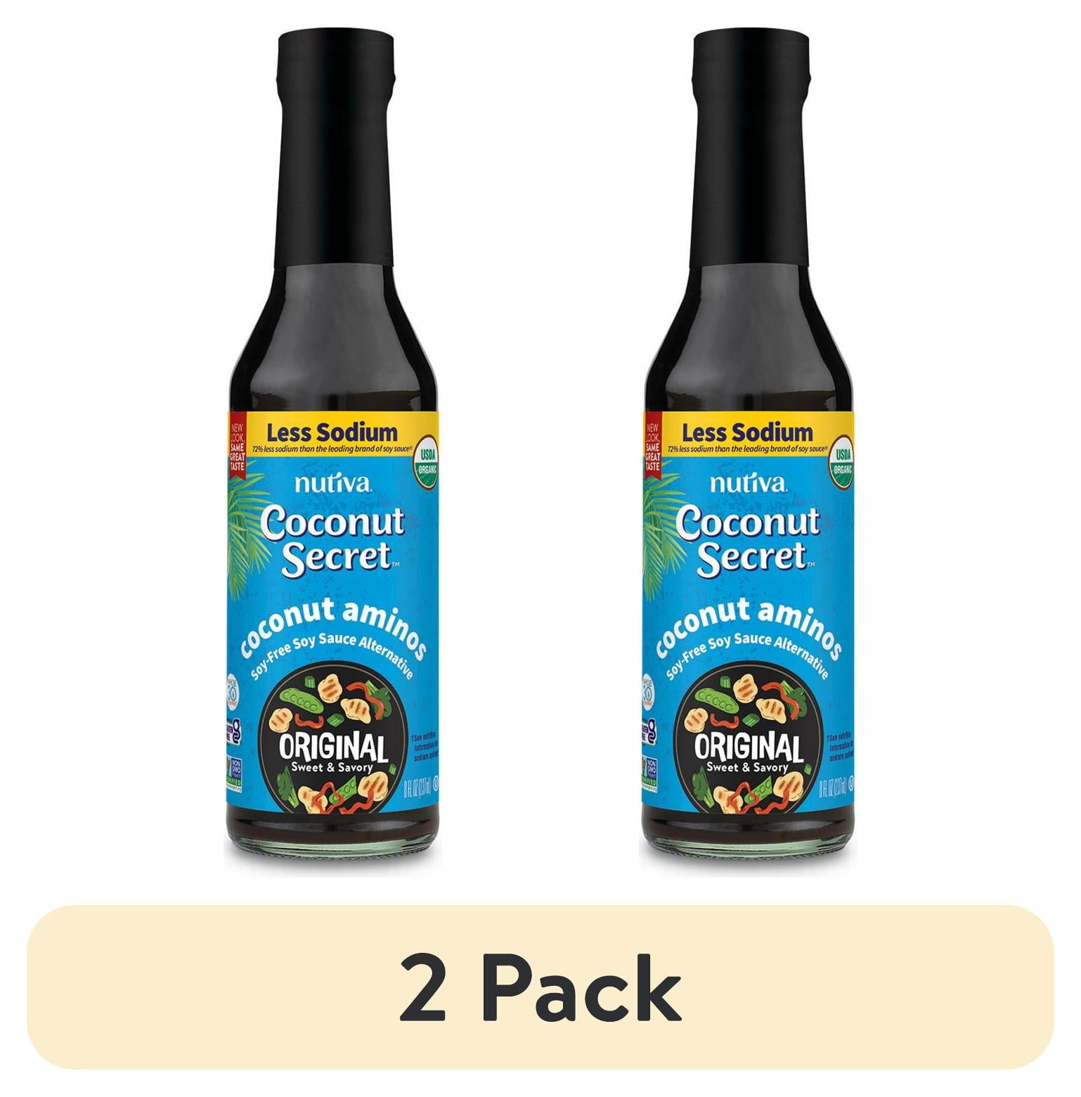 (2 pack) Coconut Secret, Organic Coconut Aminos Soy Free Seasoning Sauce & Marinade, 8 oz