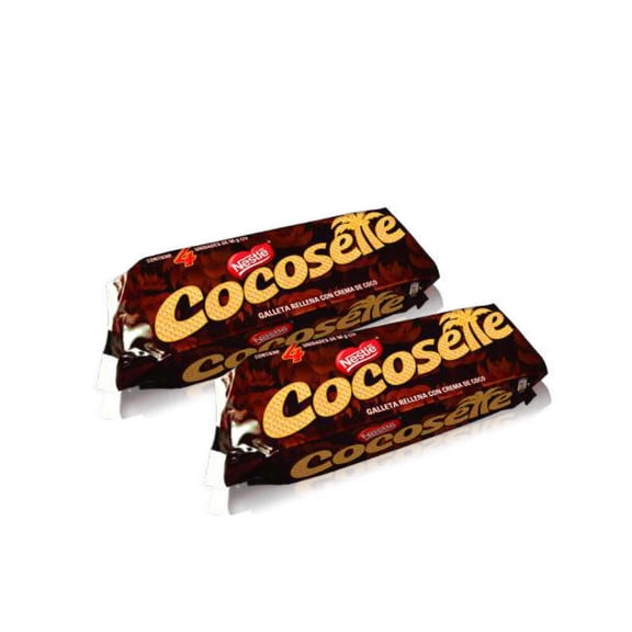 (2 pack) Cocosette Coconut Wafer Cookie Snack Pack, 4 Count